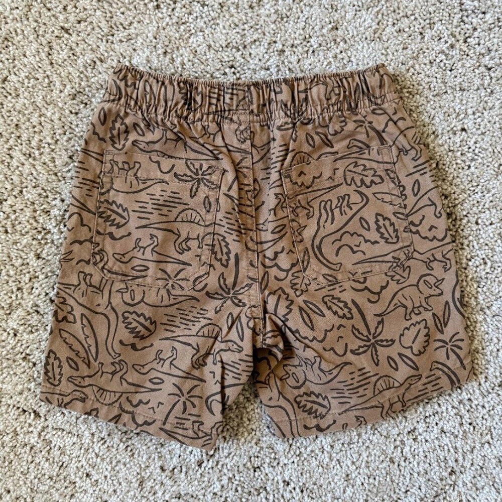 NWT Cat & Jack Boys 3T Drawstring Dinosaurs Brown Shorts Casual Kidswear Artsy - Picture 9 of 9
